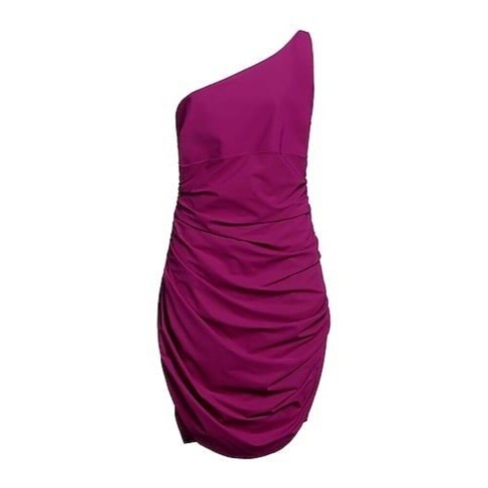 Chiara Boni La Petite Robe One Shoulder Ruched Dress IT 42 NEW